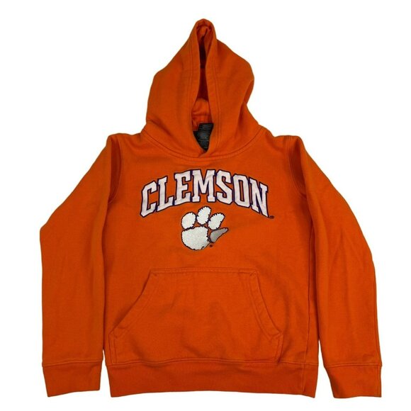 Gen 2 Men's Clemson Tigers Football Hoodie S Orange White Polyester Cotton Fall - Picture 1 of 4
